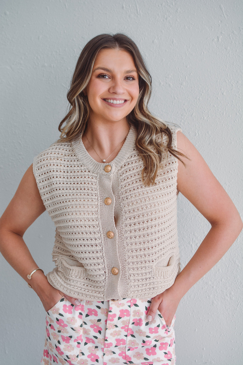 Posh Snap Vest Rosewood
