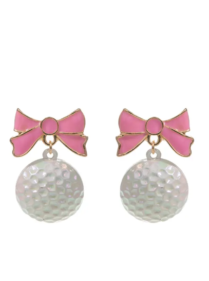 Golf Bow Earrings