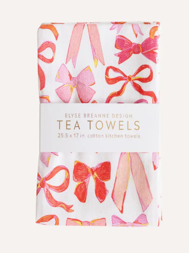 Pink Bow Tea Towel Pink Bow Tea Towel