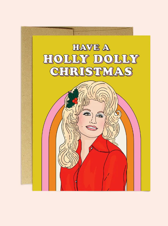 Holly Dolly Greeting Card