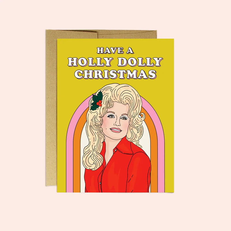 Holly Dolly Greeting Card