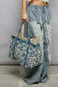Floral Quilted Tote