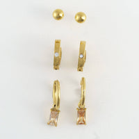 Waterproof Charm Hoop Earring Trio