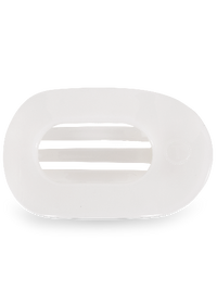 Round Flat Hair Clip | Small | Coconut White