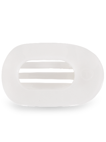 Round Flat Hair Clip | Small | Coconut White