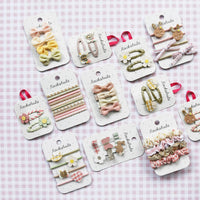 Linen Mini Bow Clips