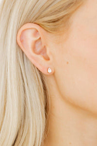 Paige Pear Gold Studs