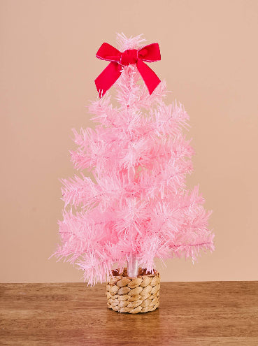 Mini Artificial Christmas Tree-Pink