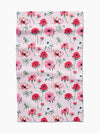 Anemone Garden Flowers Tea Towel