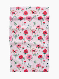 Anemone Garden Flowers Tea Towel
