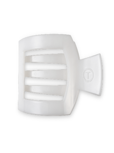 Square Flat Hair Clip | Medium | Coconut White