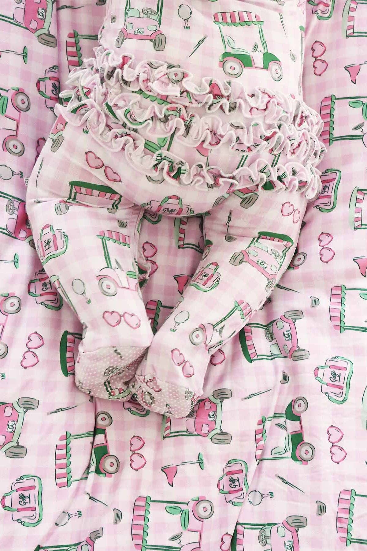 Birdie Babes Ruffle Zipper Footie