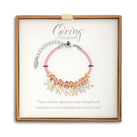 Pink Ribbon Charm Bracelet