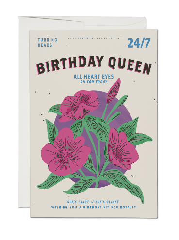 Birthday Queen Floral Card