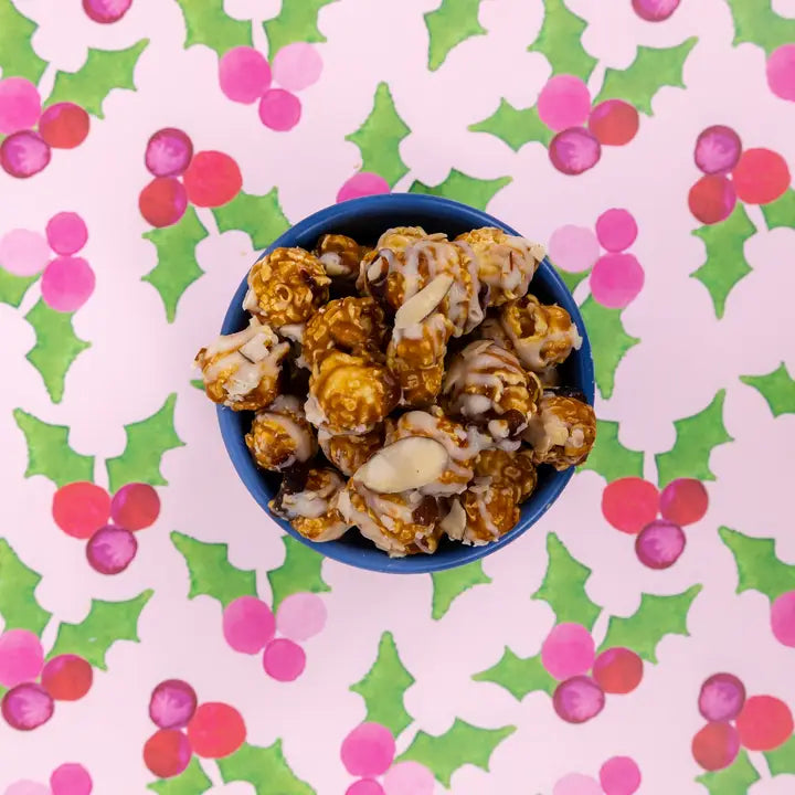 Cranberry Almond Popcorn - Holiday Cylinder