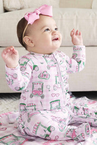 Birdie Babes Ruffle Zipper Footie