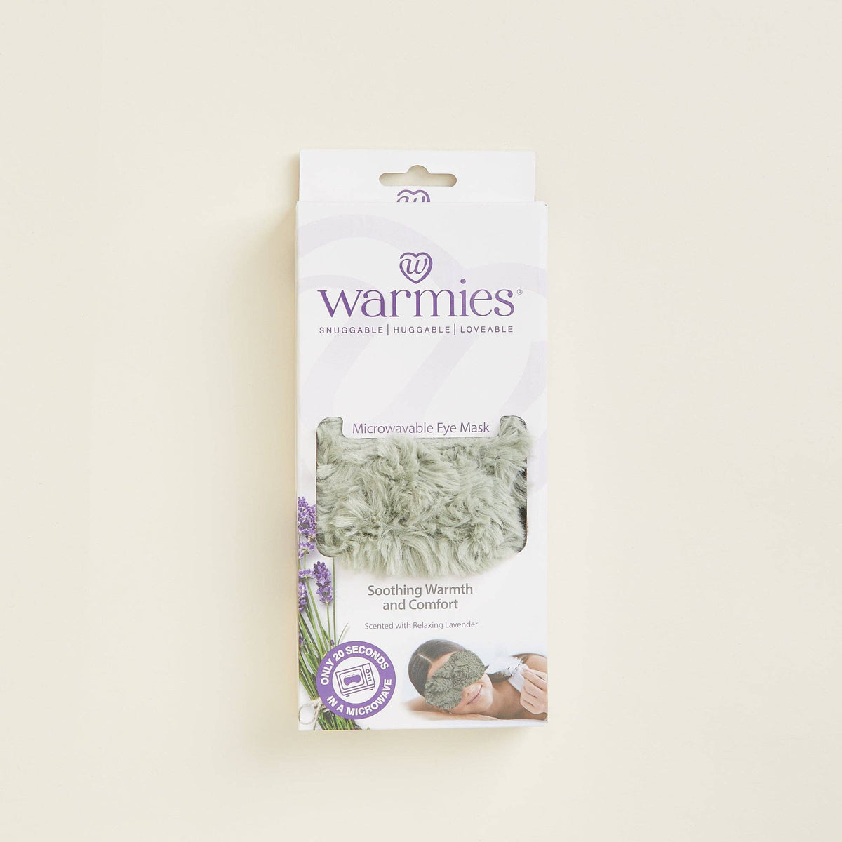 Curly Sage Green Warmies Eye Mask