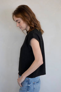 Piper Black Vest Cardigan