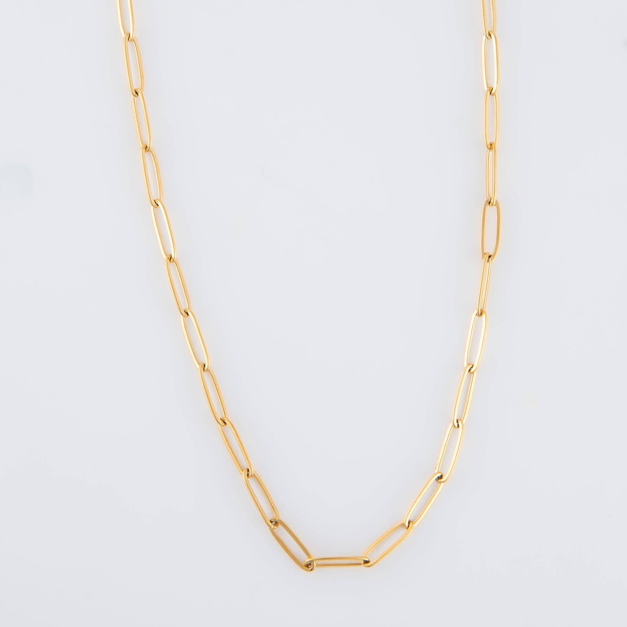 Waterproof 18" Paperclip Chain Necklace