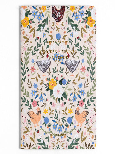 Chickens  & Flowers Stitched Notebook