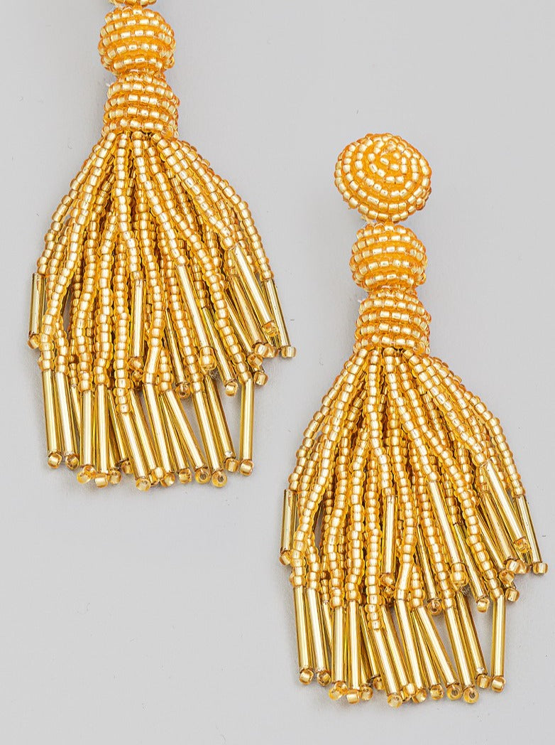 Gold Tassel Earrings