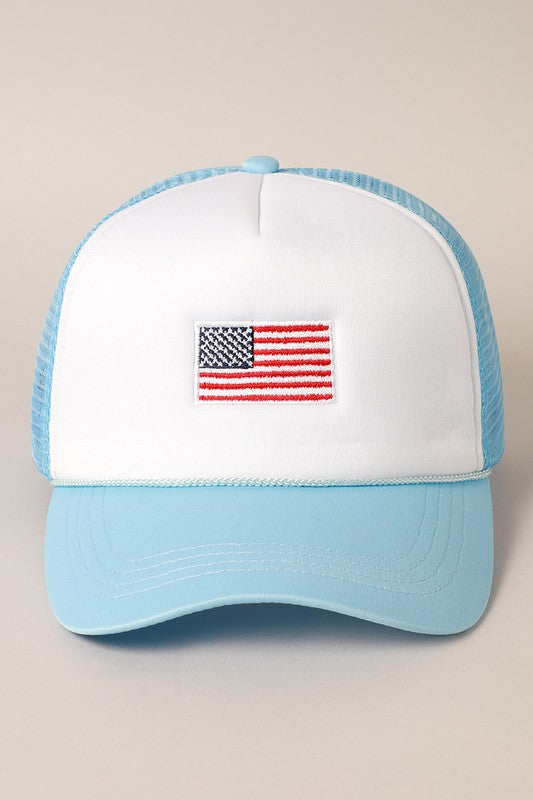 Embroidered American Flag Hat