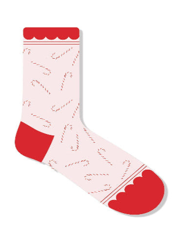 Candy Cane Kids Socks