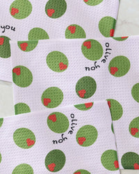 Olive You Dishcloth Set