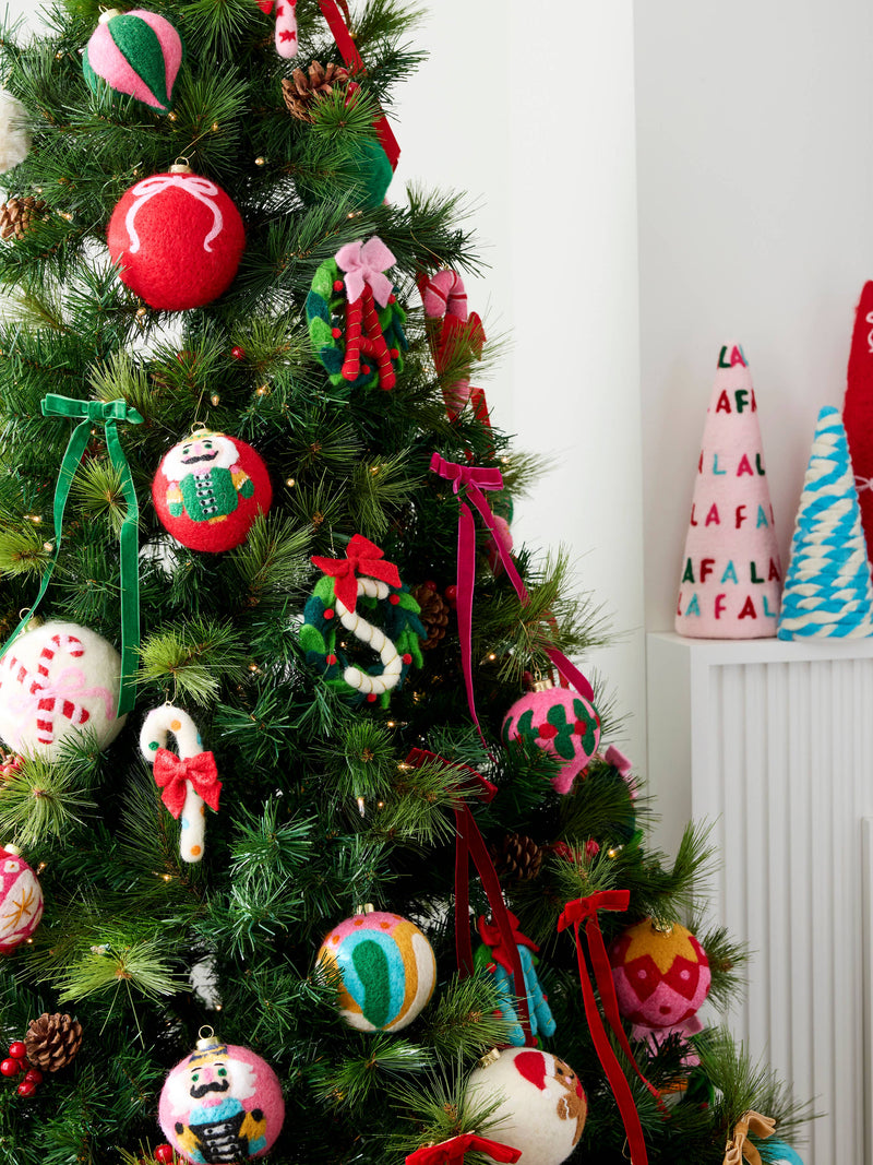 Initial Wreath Ornaments