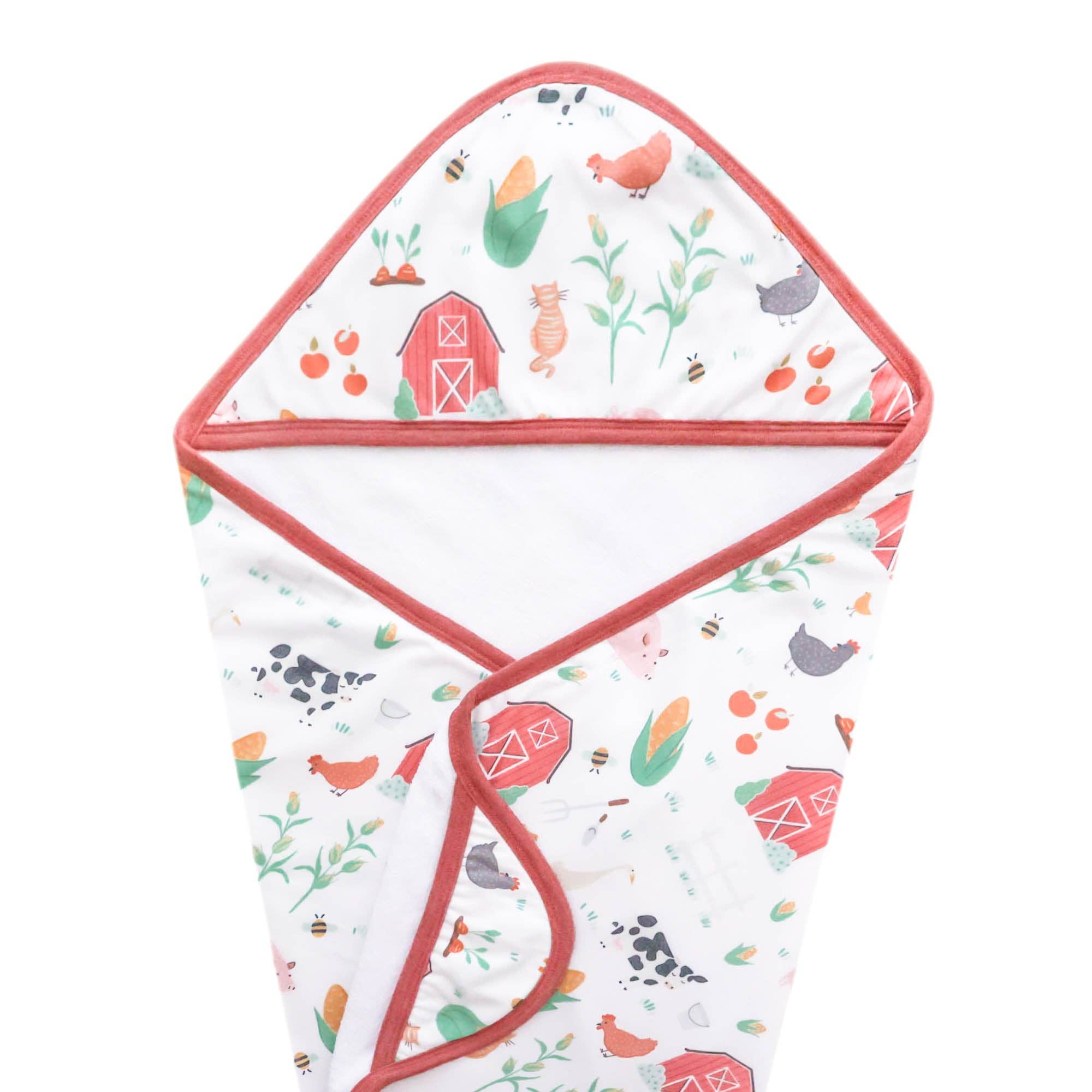 Farm Life Knit Hooded Towel