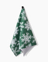 Green Snowy Days Tea Towel