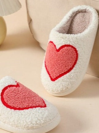 Heart Plush Slippers