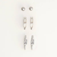 Waterproof Rectangle Hoop Earring Trio
