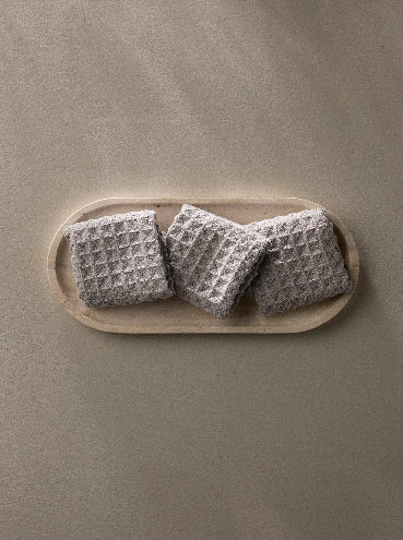 Stone Waffle Washcloth Set