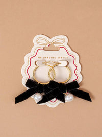 Midnight Velvet Hoop Earrings