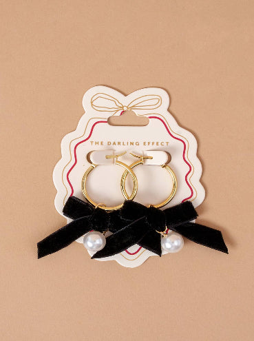 Midnight Velvet Hoop Earrings