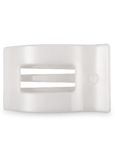 Flat Rectangle Hair Clip | Medium | Coconut White