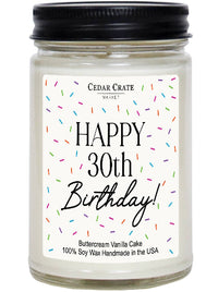 Happy 30th Birthday Candle