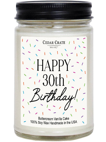Happy 30th Birthday Candle