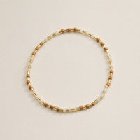 Beaded Heart Charm Stretch Bracelet