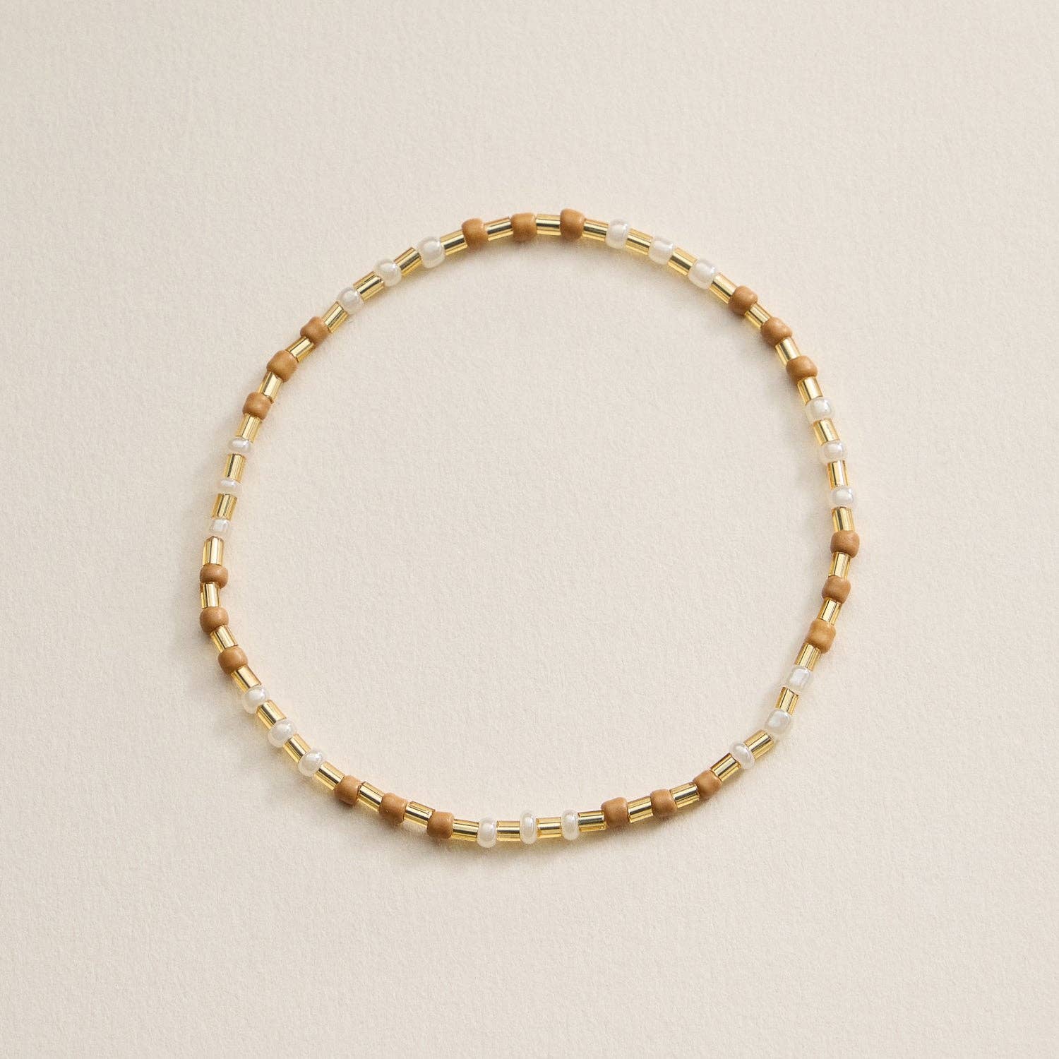 Beaded Heart Charm Stretch Bracelet
