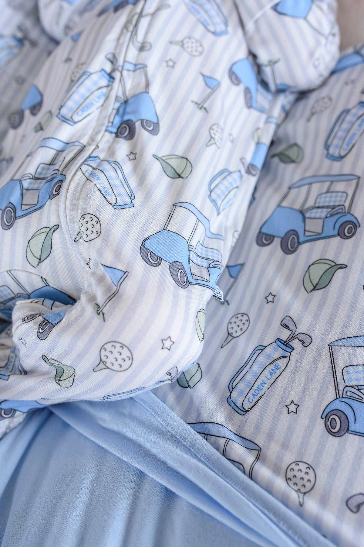 Caddie Crew Blue Zipper Footie