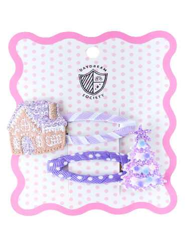 Sugarplum Gingerbread House Tree Clip Set