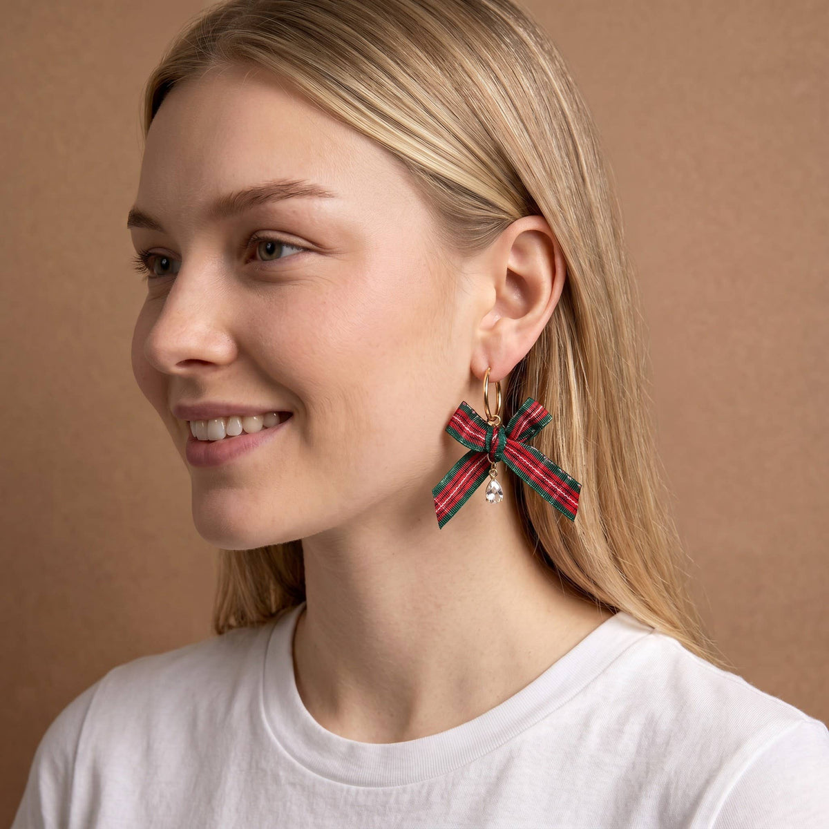Dressed in Plaid Hoop Earrings