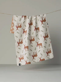 Winter Reindeer Luxe Kitchen Towel