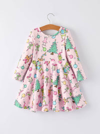 Pink Christmas Character Dress