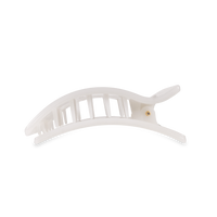 Flat Rectangle Hair Clip | Medium | Coconut White