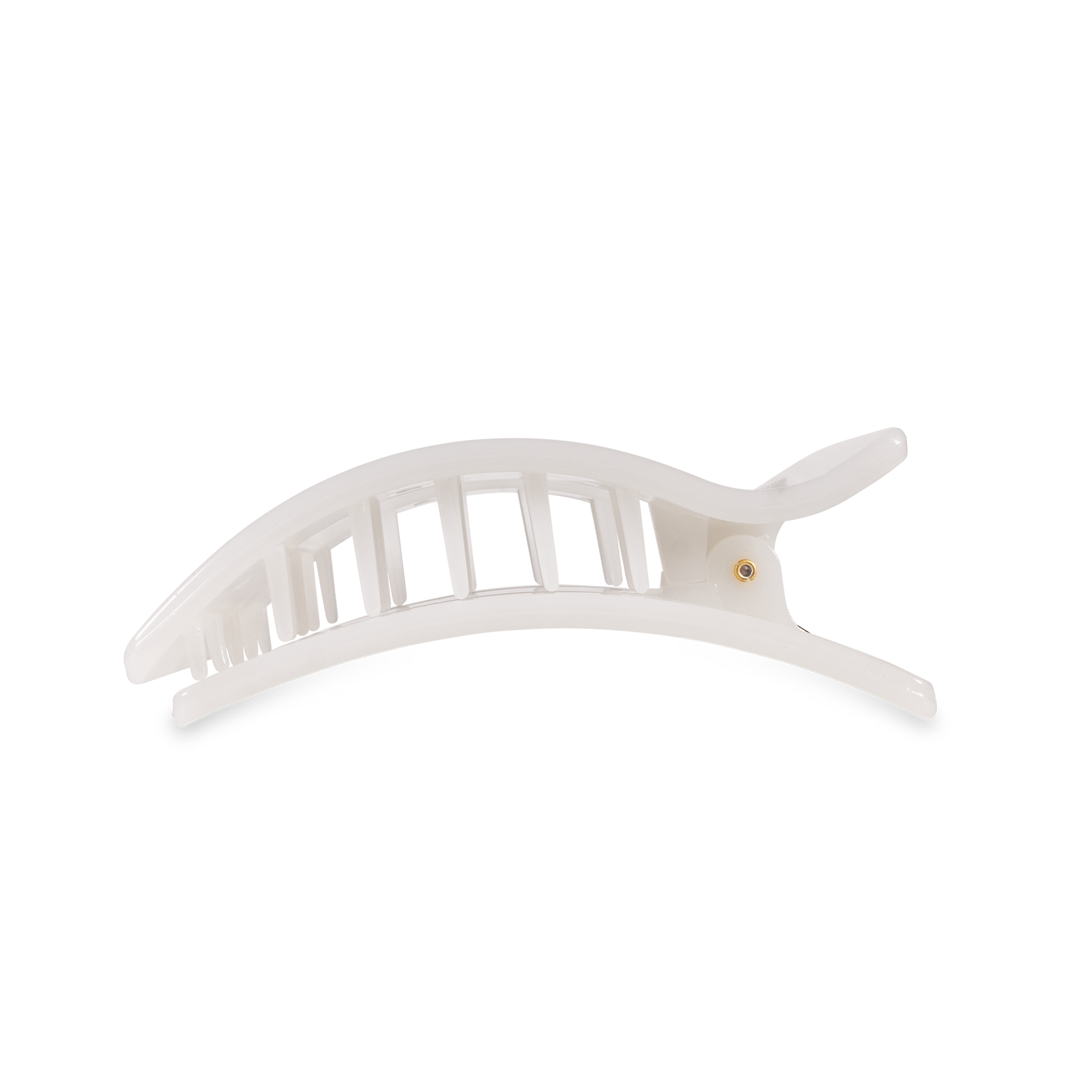 Flat Rectangle Hair Clip | Medium | Coconut White