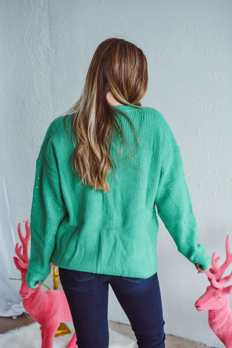 Evergreen Embellished Sweater