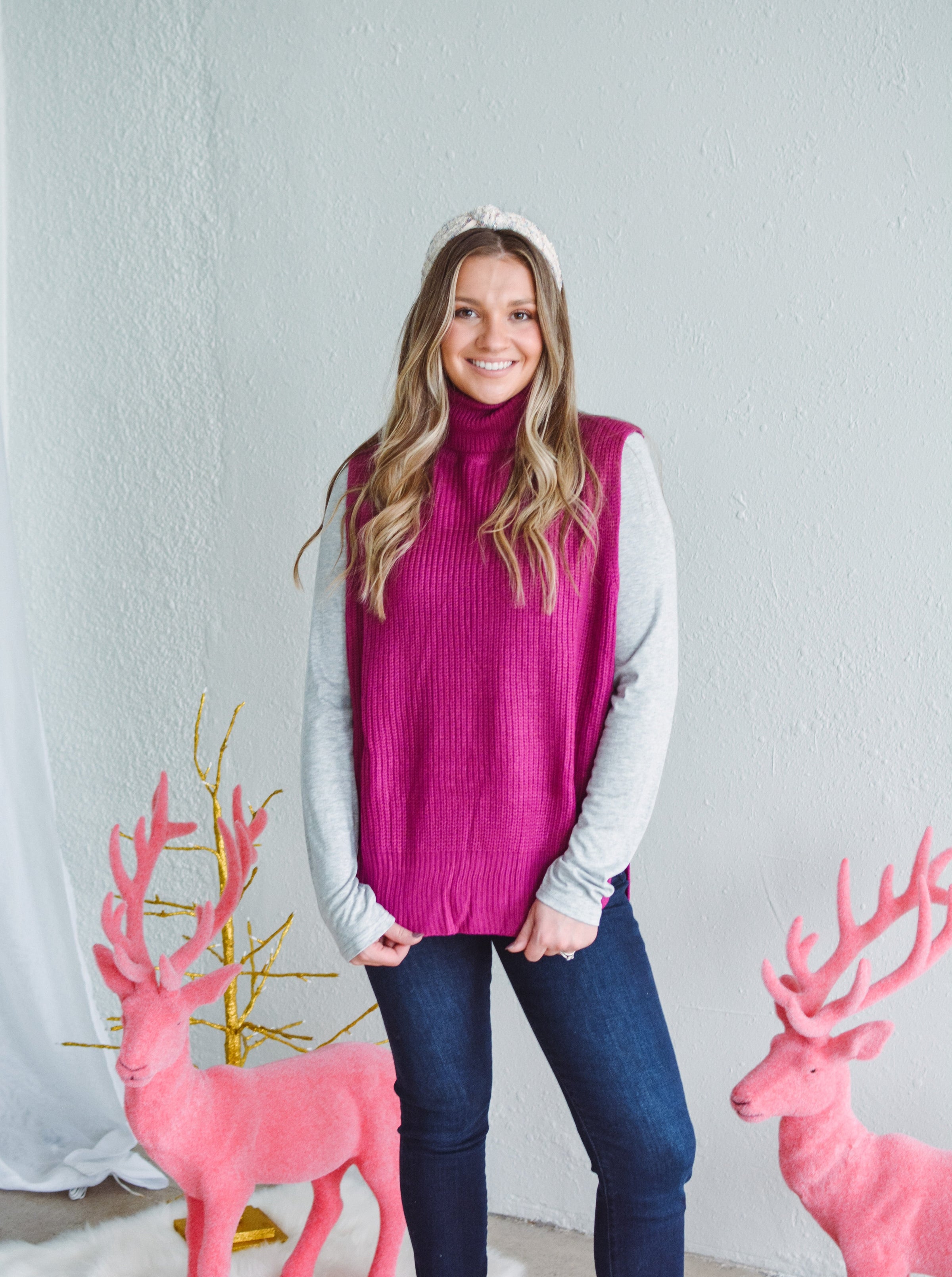 Celine Fuchsia Sweater Vest Celine Fuchsia Sweater Vest